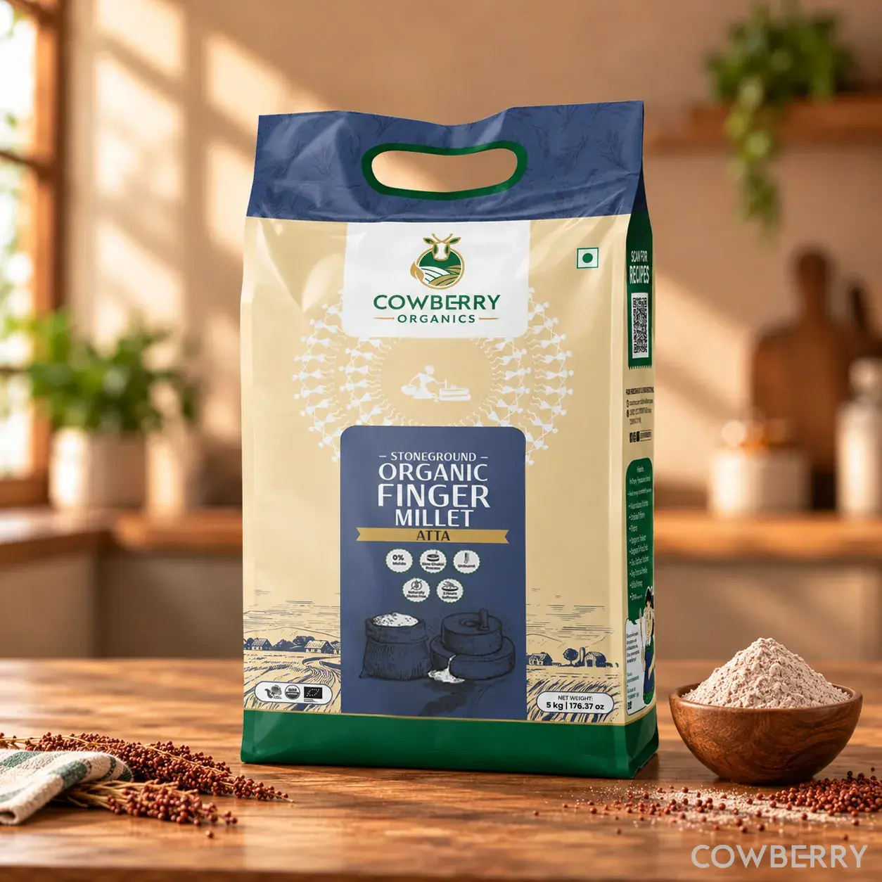 Organic Finger Millet (Ragi) Flour