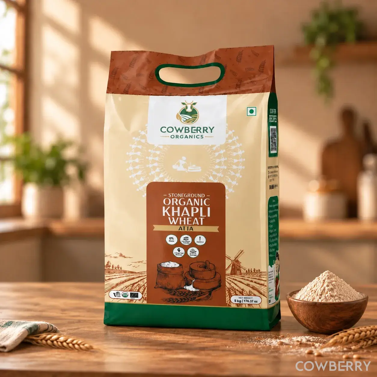 Organic Khapli Wheat Flour