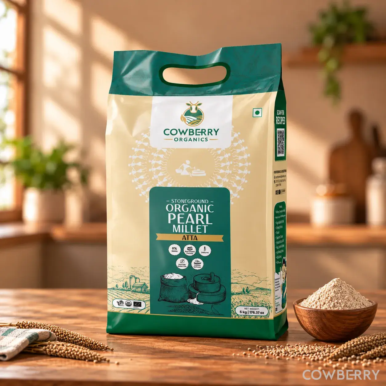 Organic Pearl Millet (Bajra) Flour