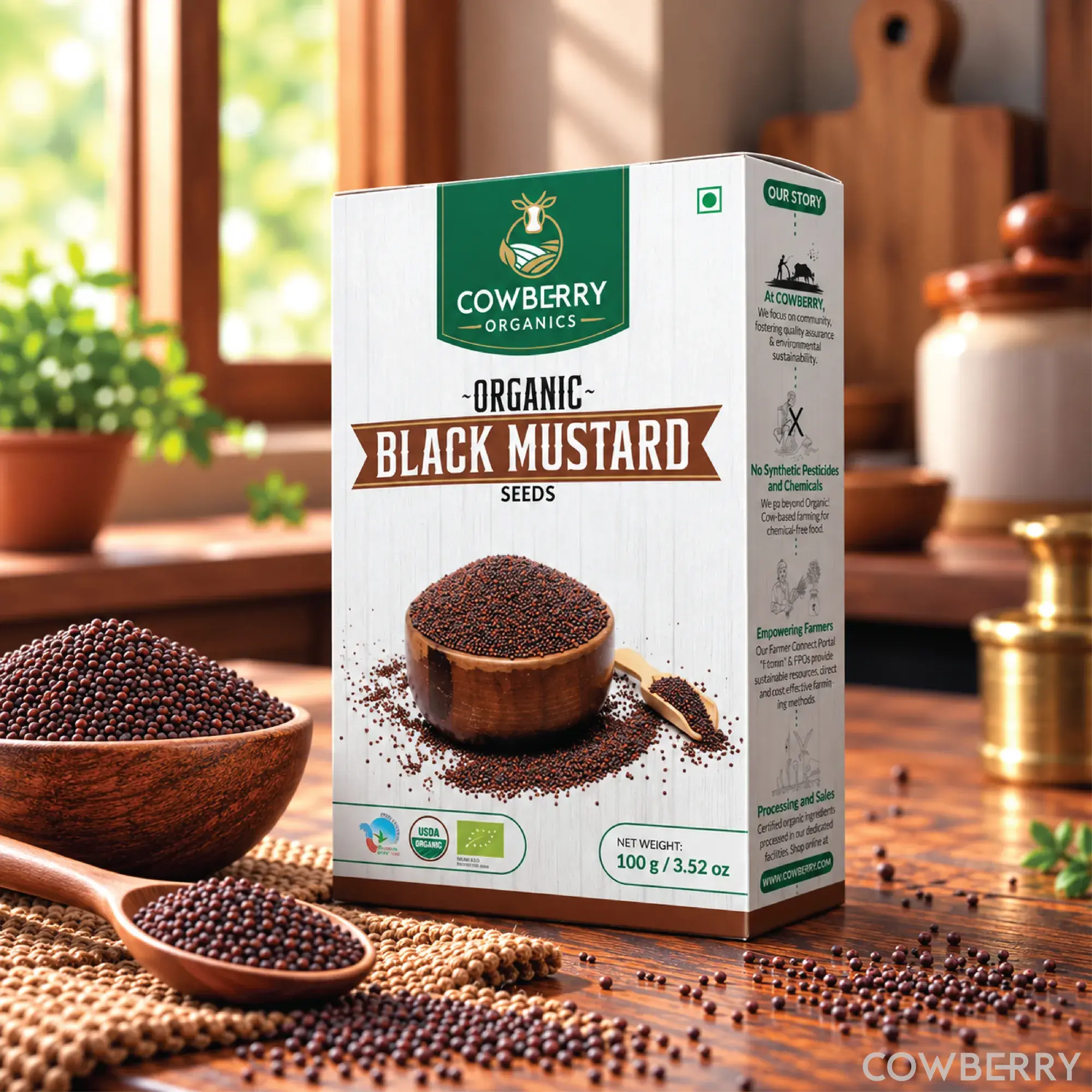 Organic Black Mustard Seeds (Small)