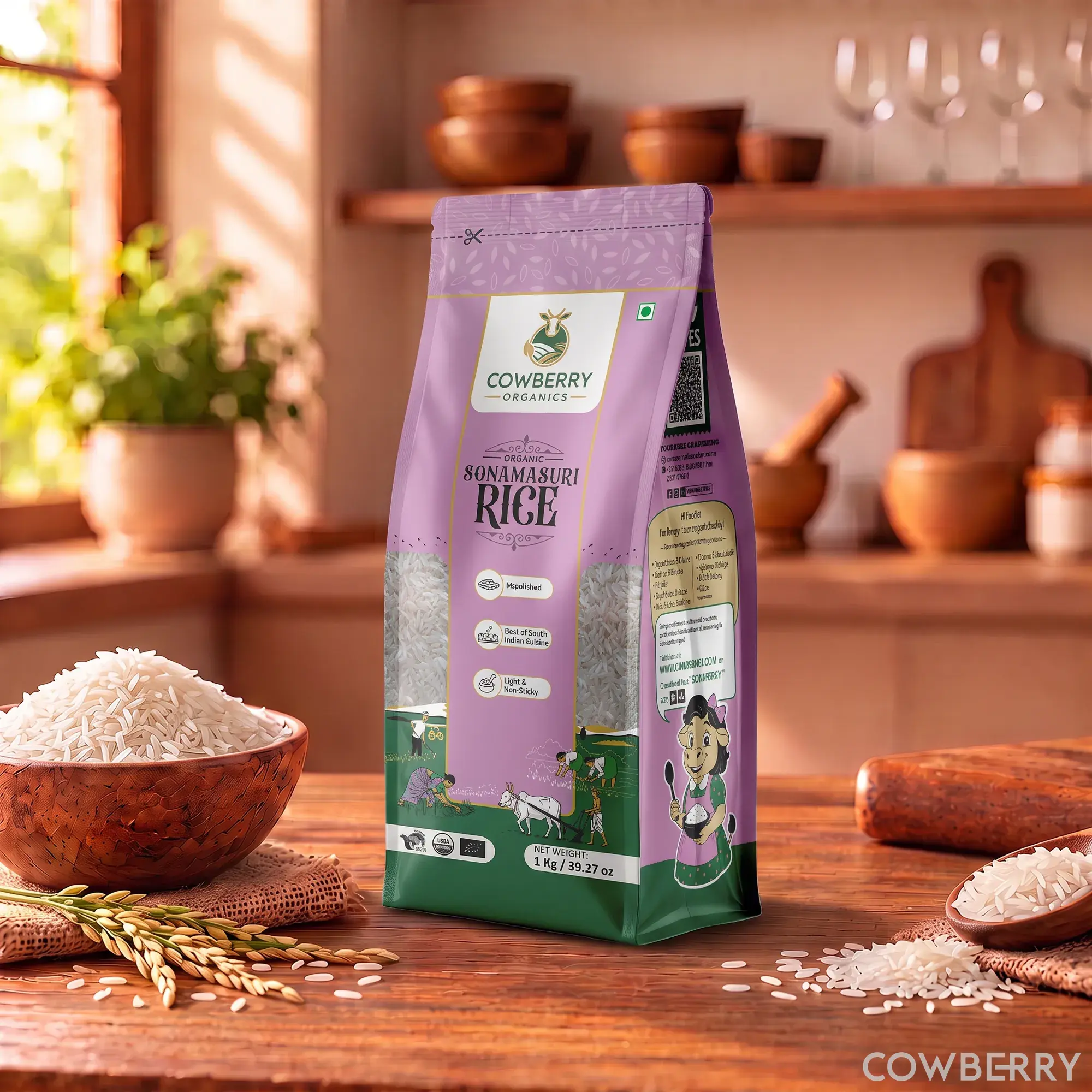 Organic Sonamasuri Rice