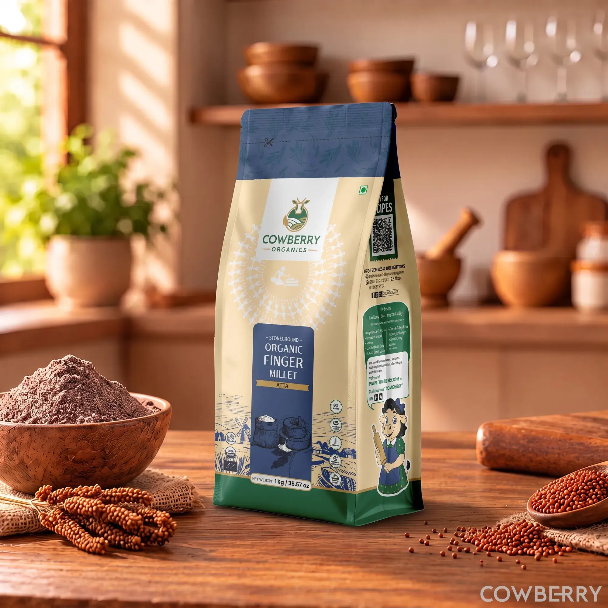 Organic Finger Millet (Ragi) Flour