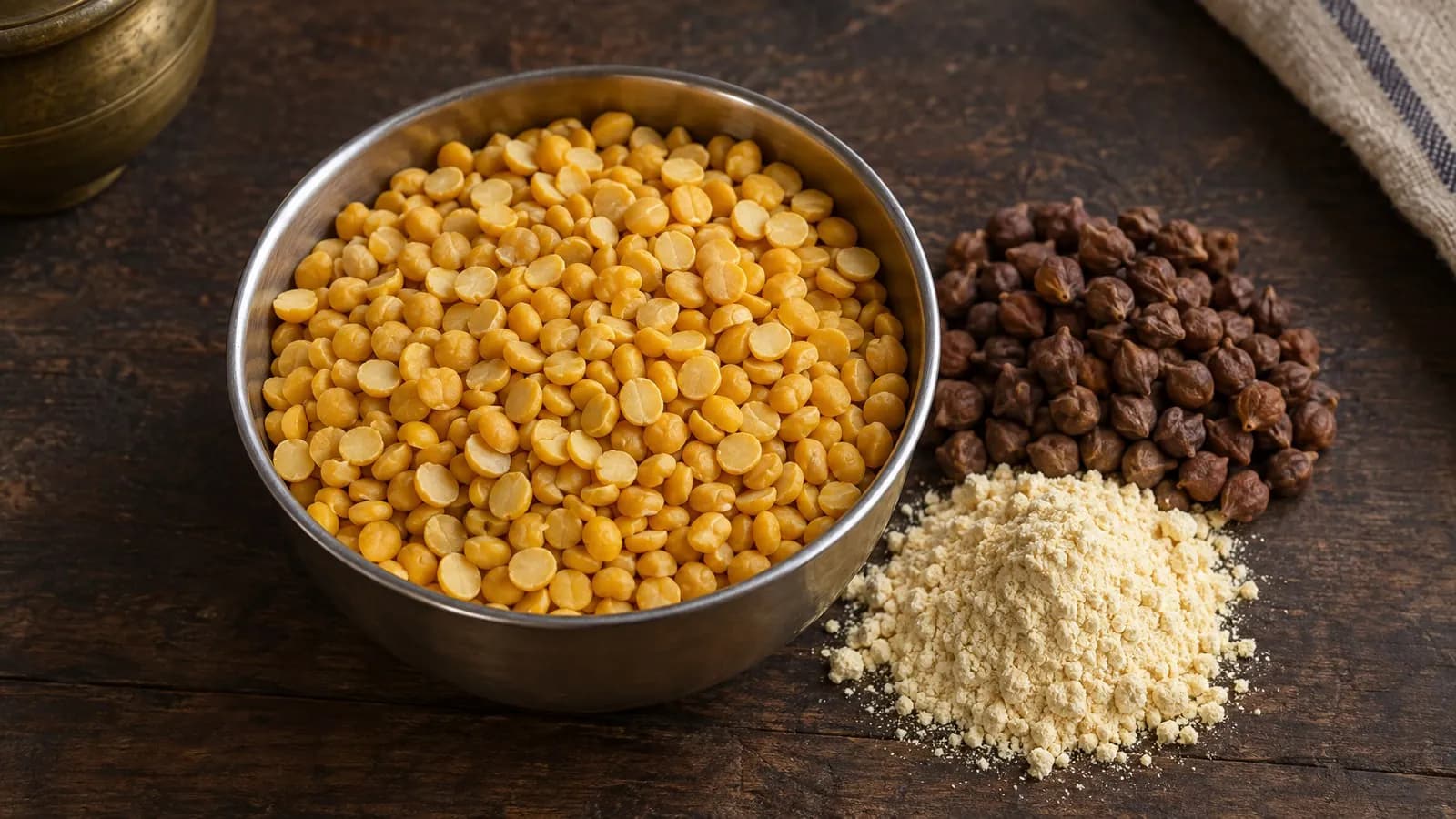 Chana dal in English, Hindi, Kannada, Telugu, Tamil and Malayalam