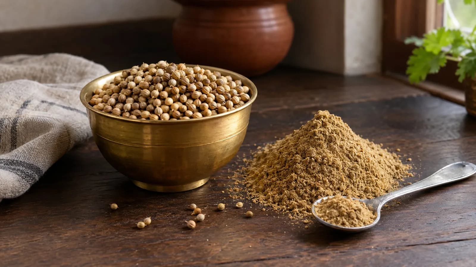 Coriander nutrition facts 100g: calories, protein and iron
