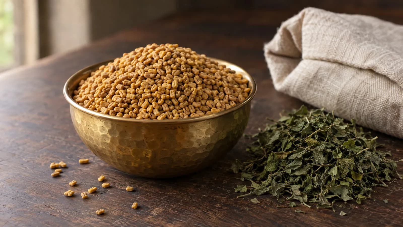 Fenugreek in English, Hindi and Indian languages (methi, menthya)