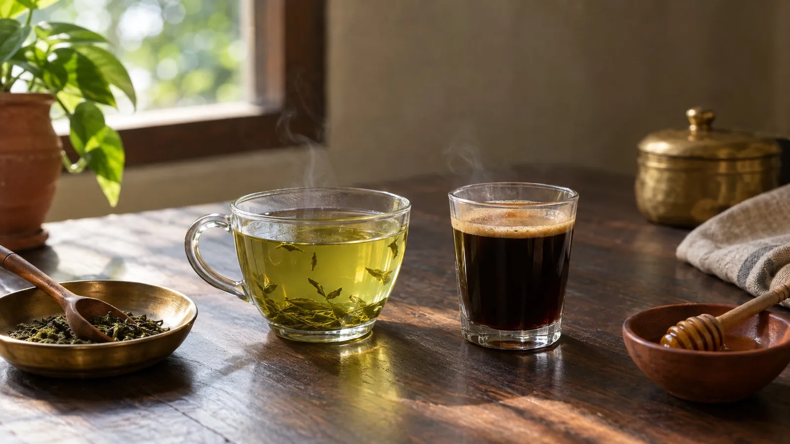 Green tea vs black coffee: benefits, taste and which to choose