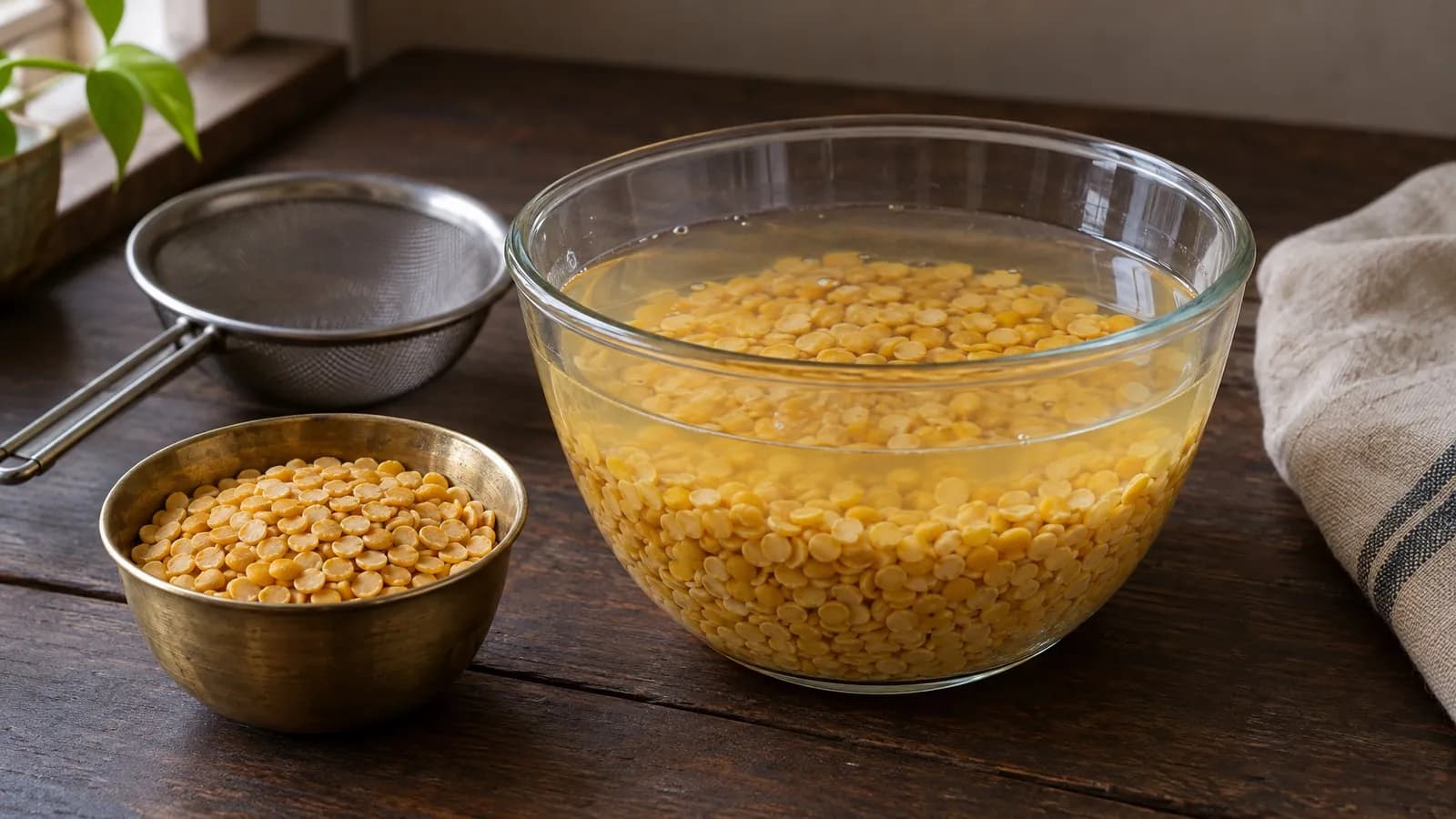 Toor dal soaked overnight: how long and why to soak
