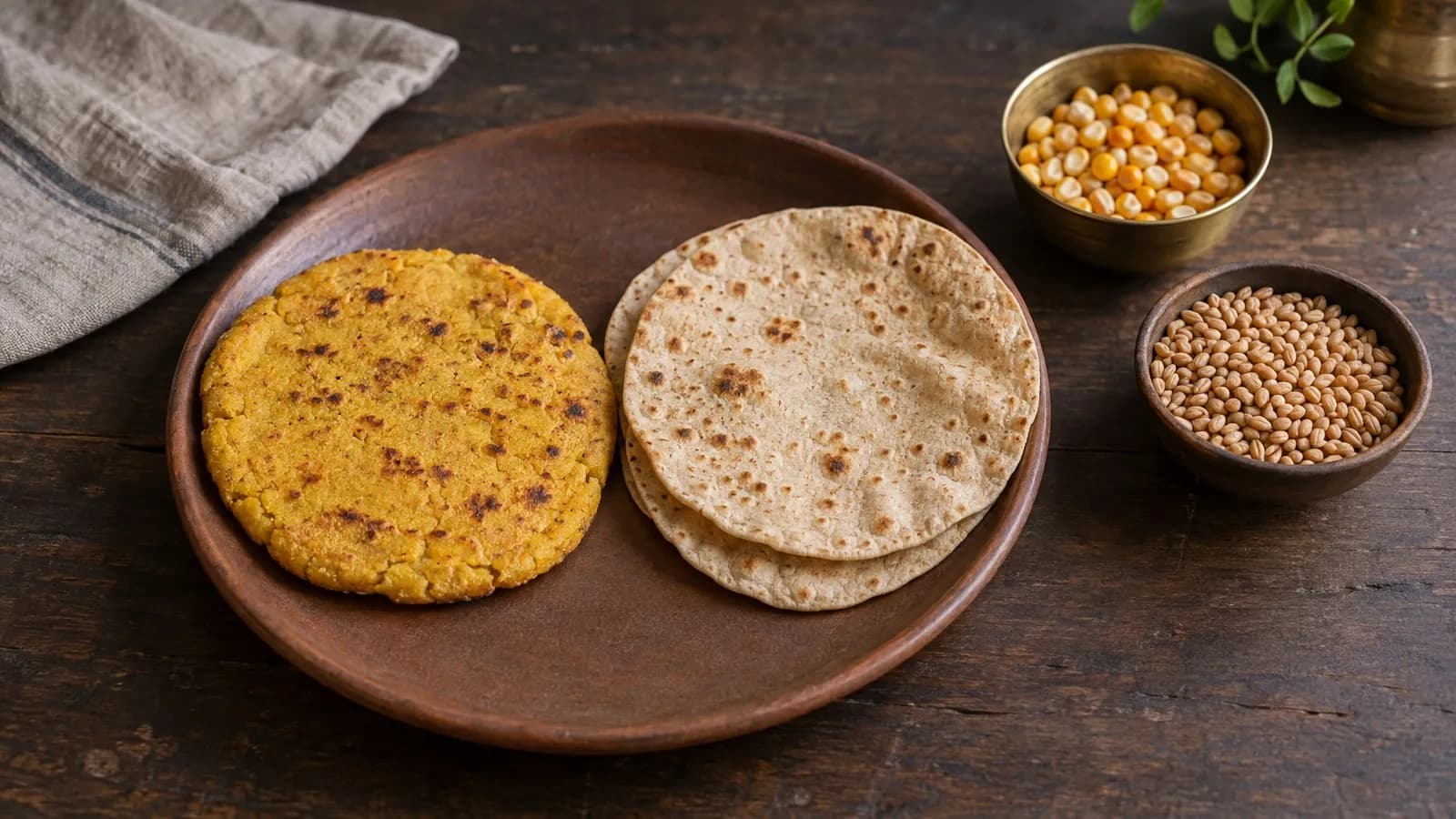 Maize vs wheat: makki vs wheat nutrition, taste and which roti