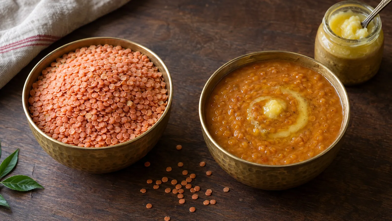 Masoor dal protein per 100g: calories, carbs, fat and GI
