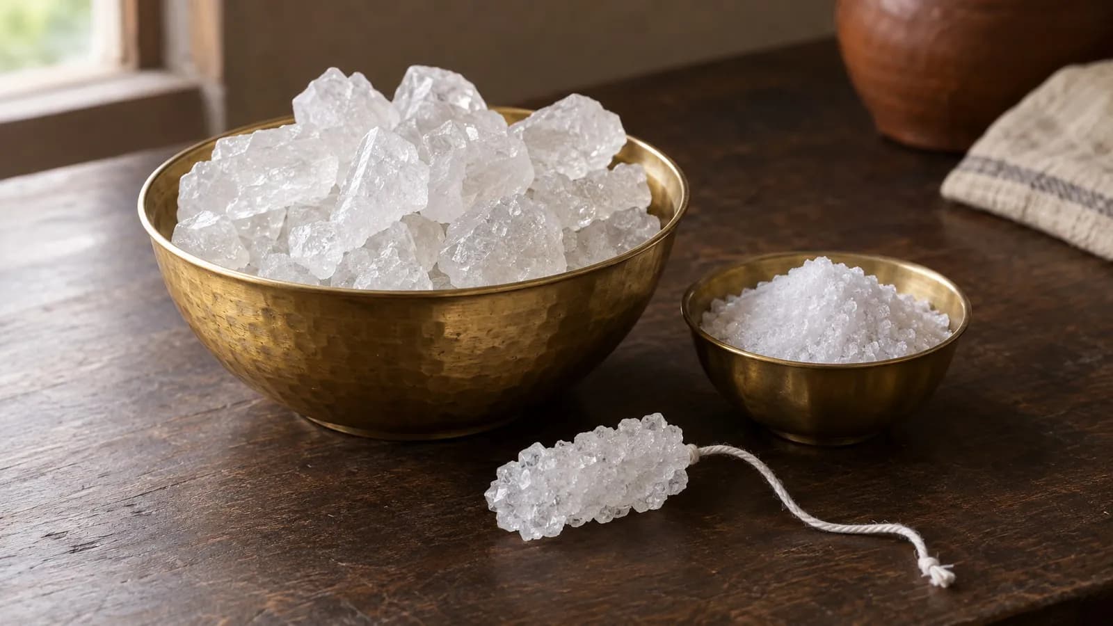 Mishri (rock sugar): names, benefits, uses and how it is made