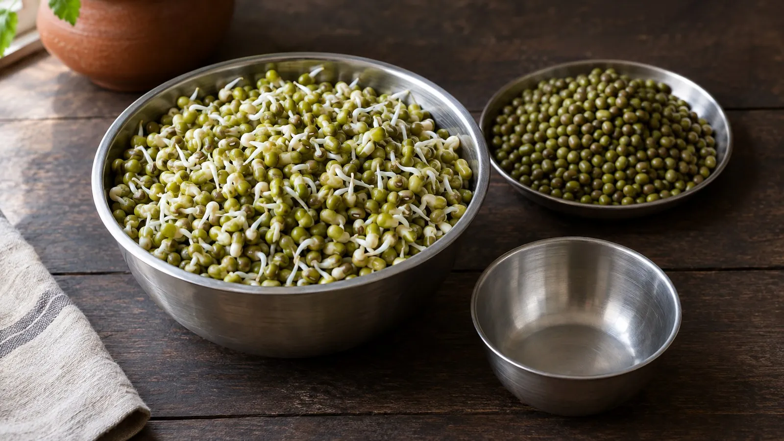 Protein in moong sprouts per 100g: calories and nutrition