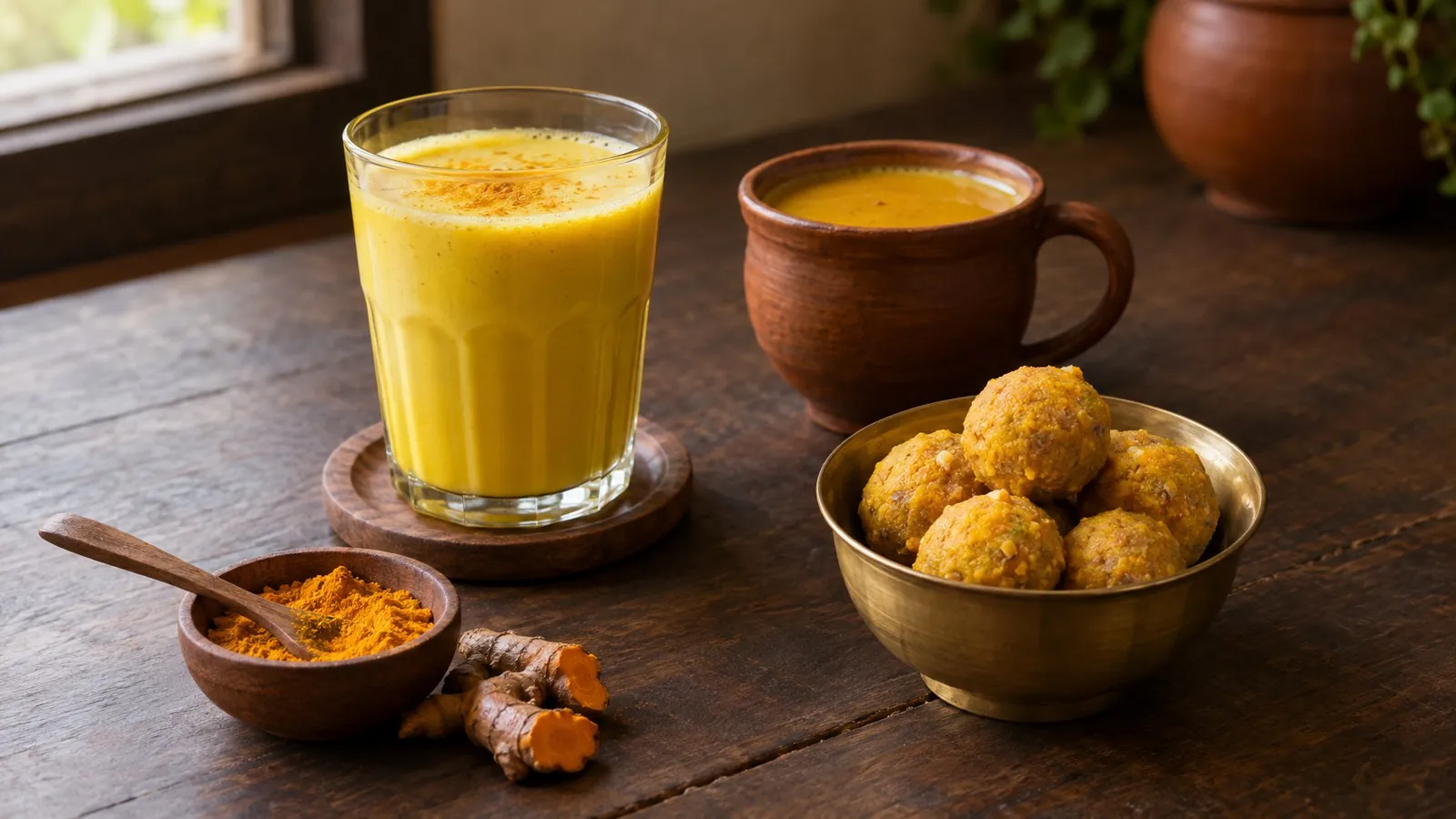 Turmeric recipes: haldi milk, tea, laddu, roti and more