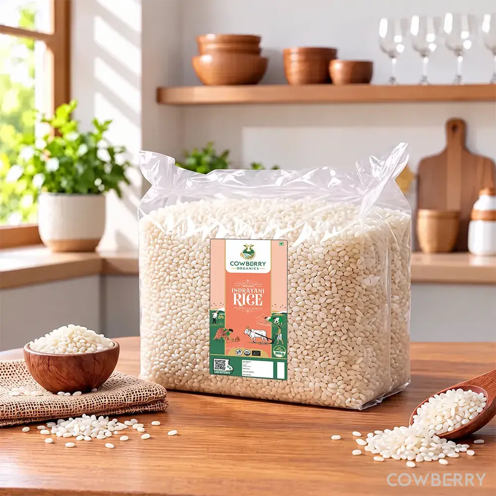 Organic Indrayani Rice – front of pack