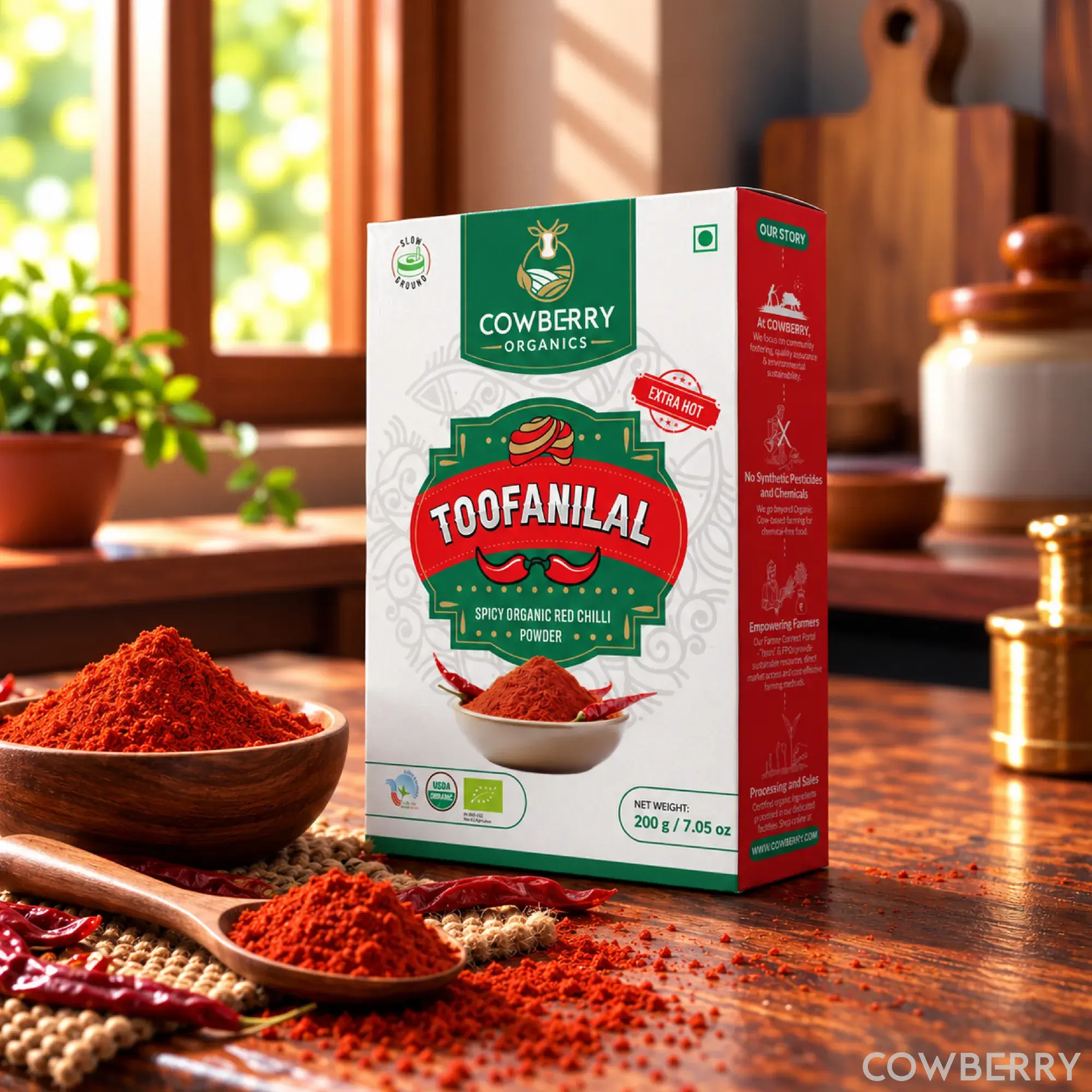 Organic Toofanilal (Red Chilli Powder)