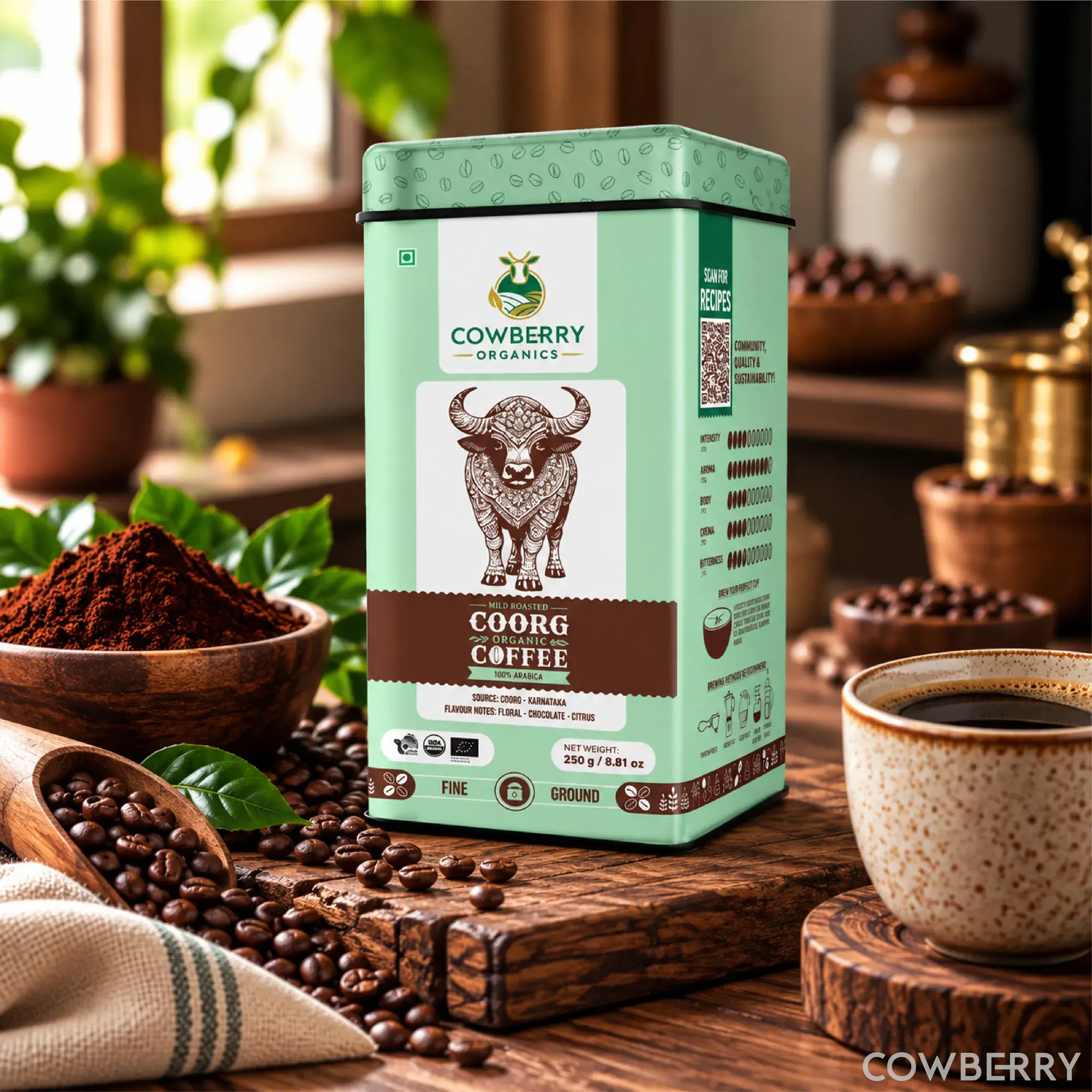Organic Coffee Powder | 100% Arabica | Mild Roast