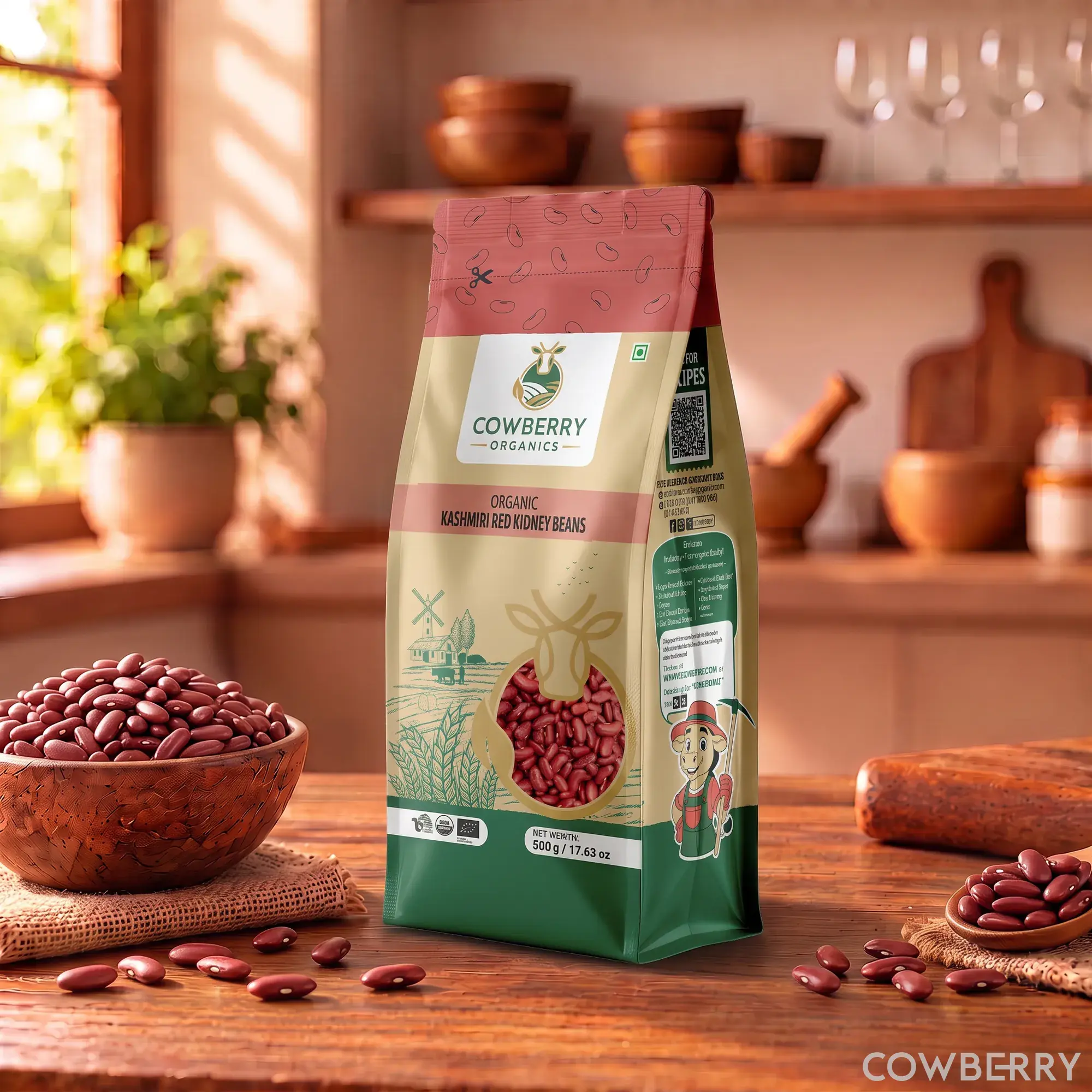 Organic Kashmiri Red Kidney Beans (Rajma)