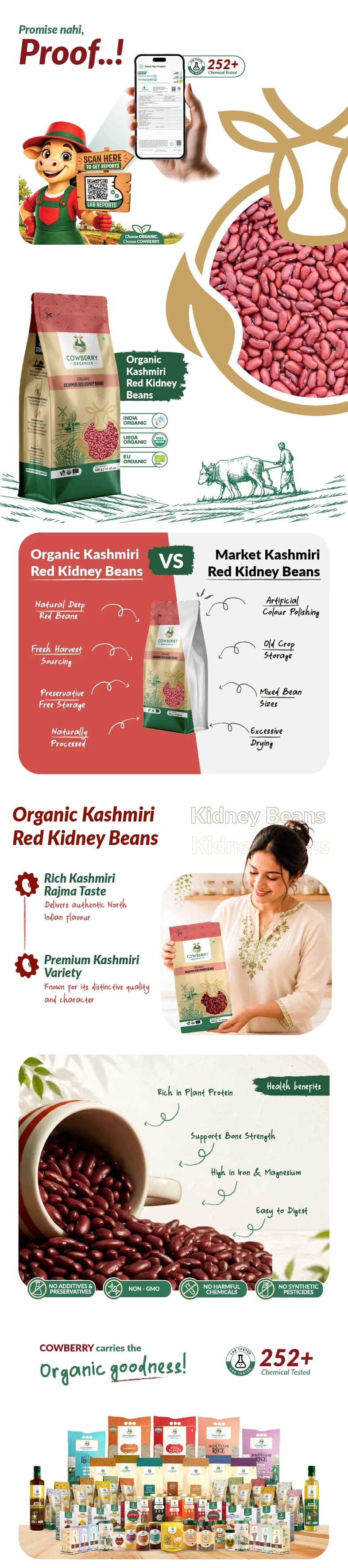Organic Kashmiri Red Kidney Beans (Rajma) banner