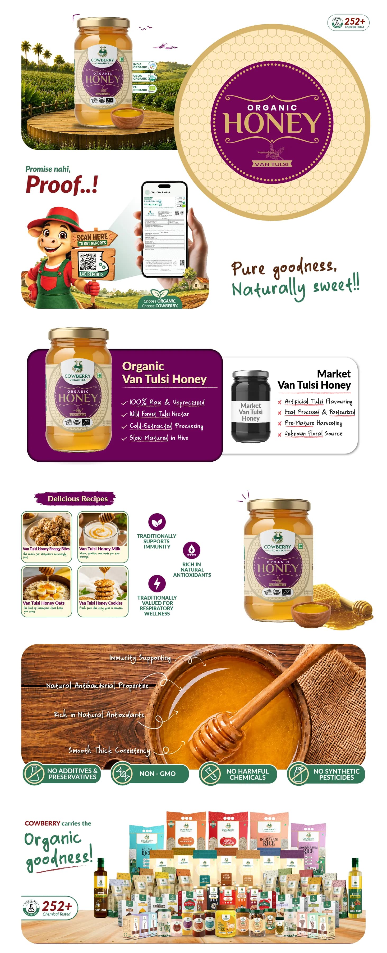 Organic Tulsi Honey banner