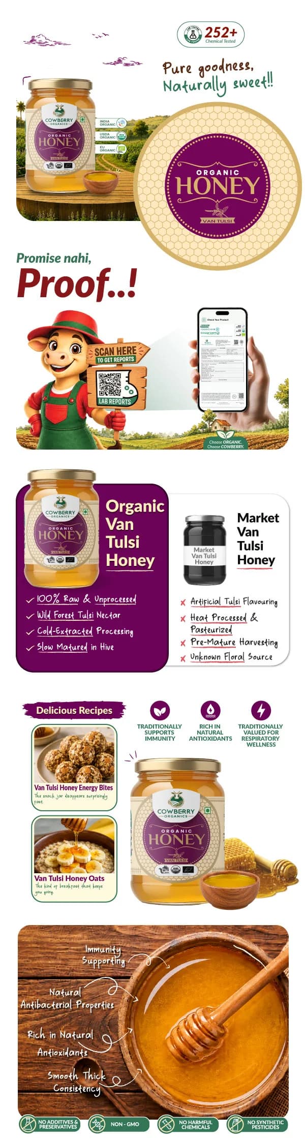 Organic Tulsi Honey banner
