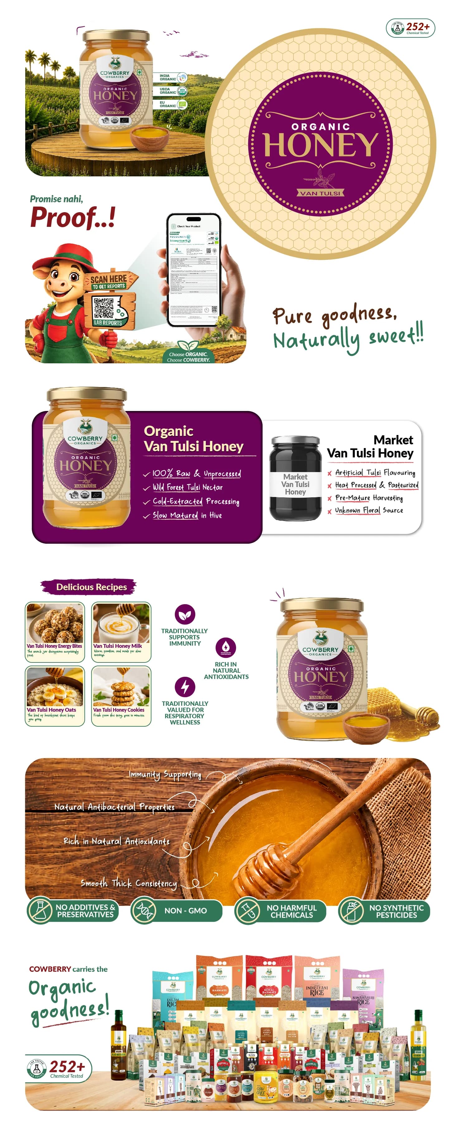 Organic Tulsi Honey banner