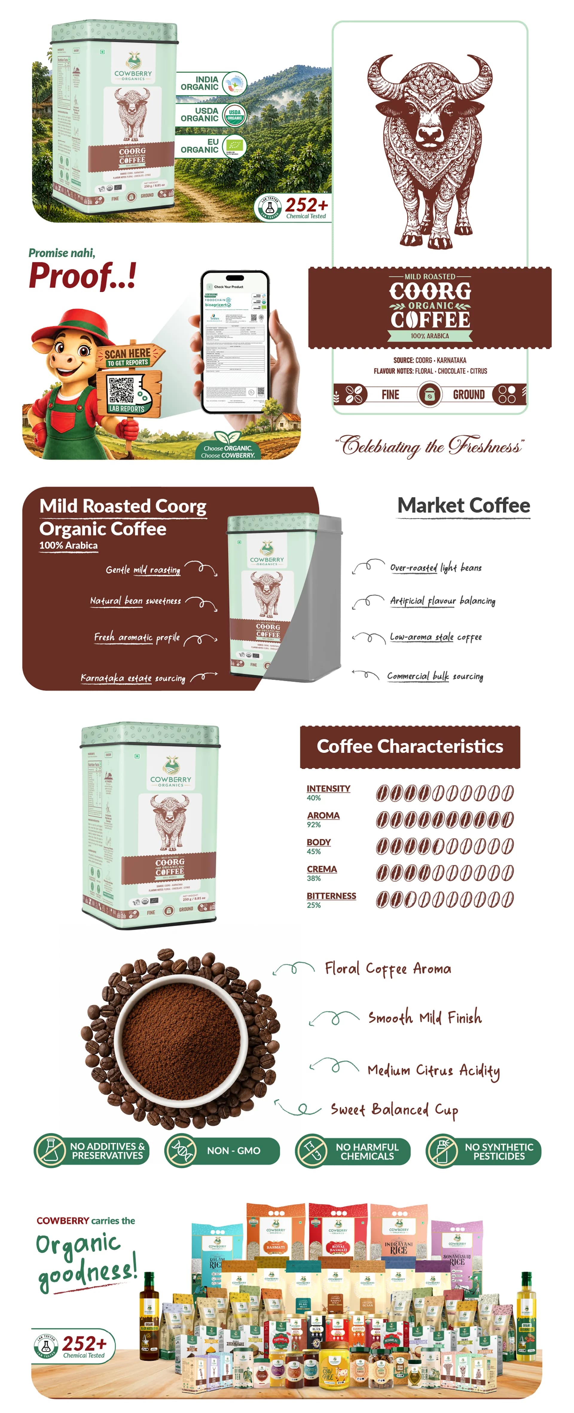 Organic Coffee Powder | 100% Arabica | Mild Roast banner