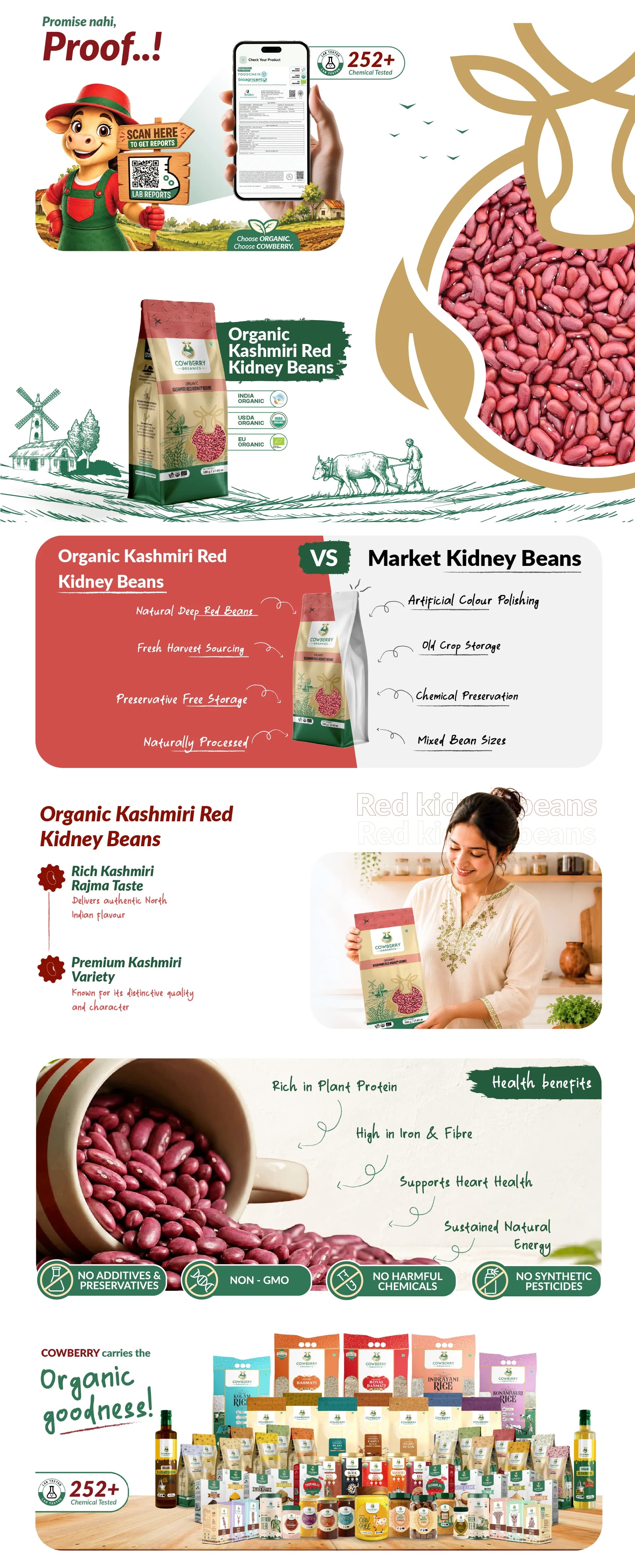 Organic Kashmiri Red Kidney Beans (Rajma) banner
