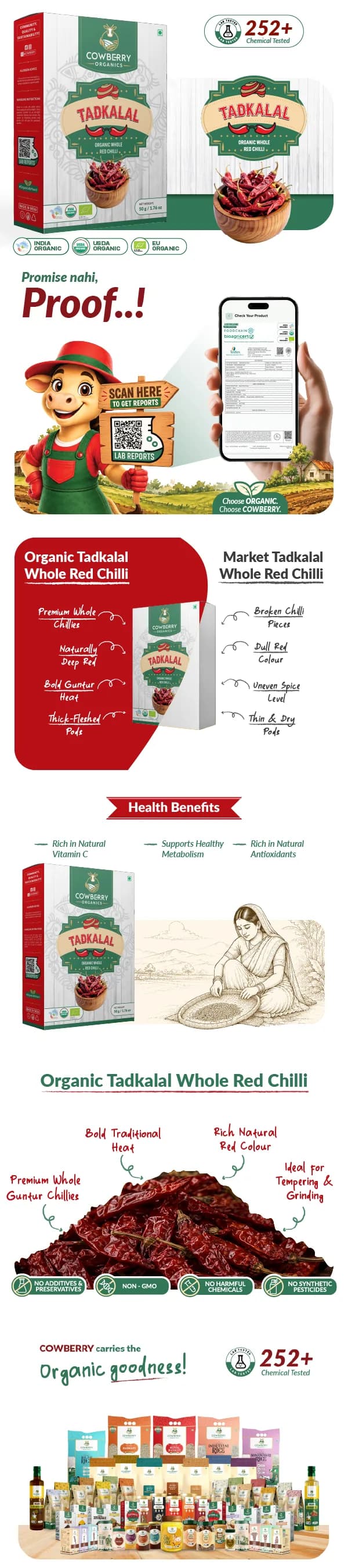 Organic Tadkalal Red Chilli Whole banner