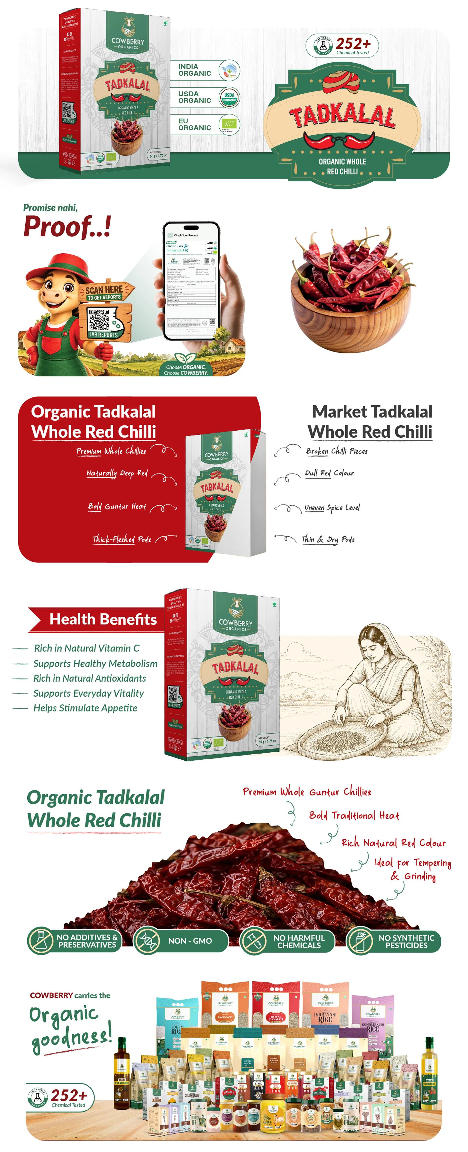 Organic Tadkalal Red Chilli Whole banner