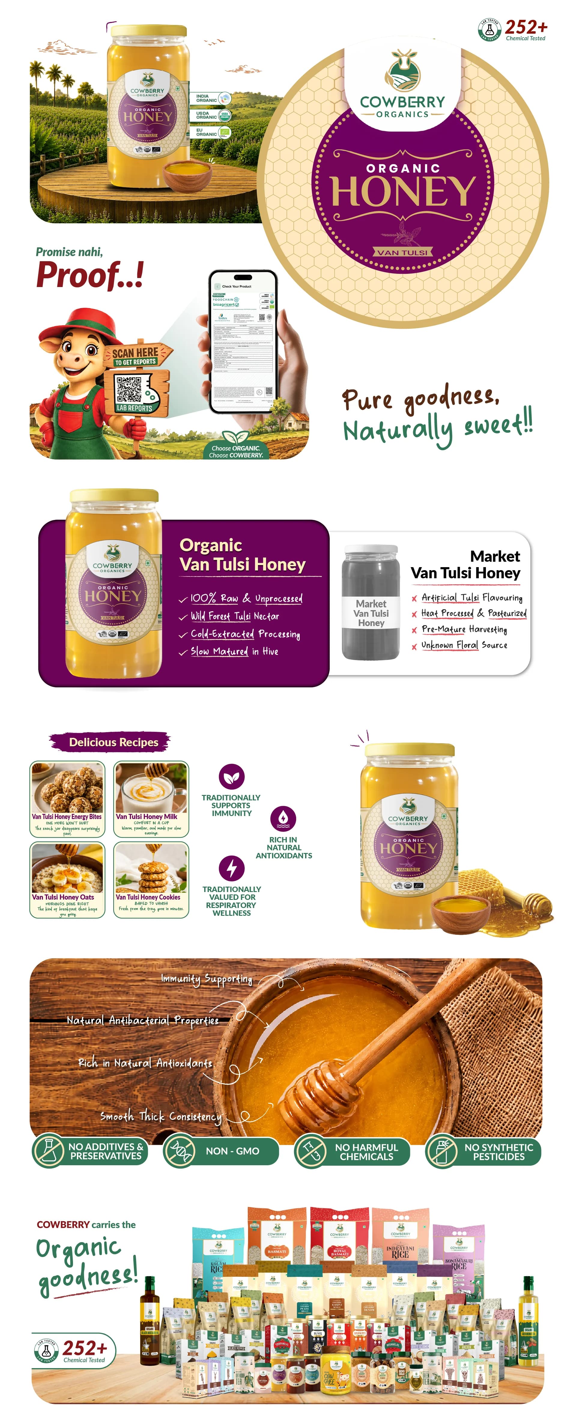 Organic Tulsi Honey banner