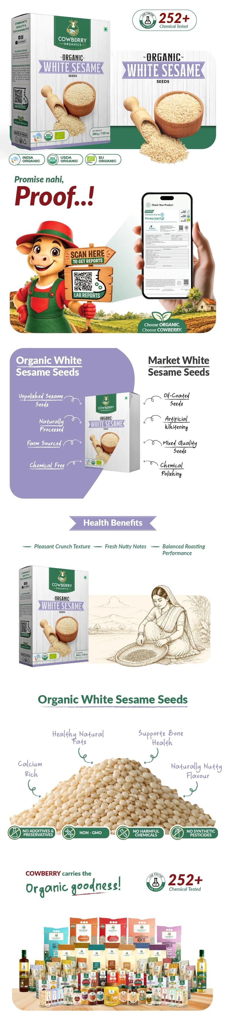 Organic White Sesame Seeds banner