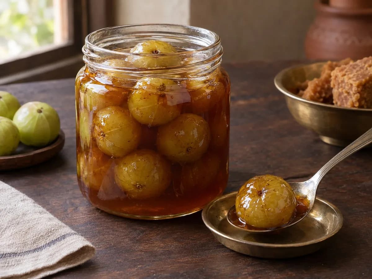 Amla murabba with jaggery