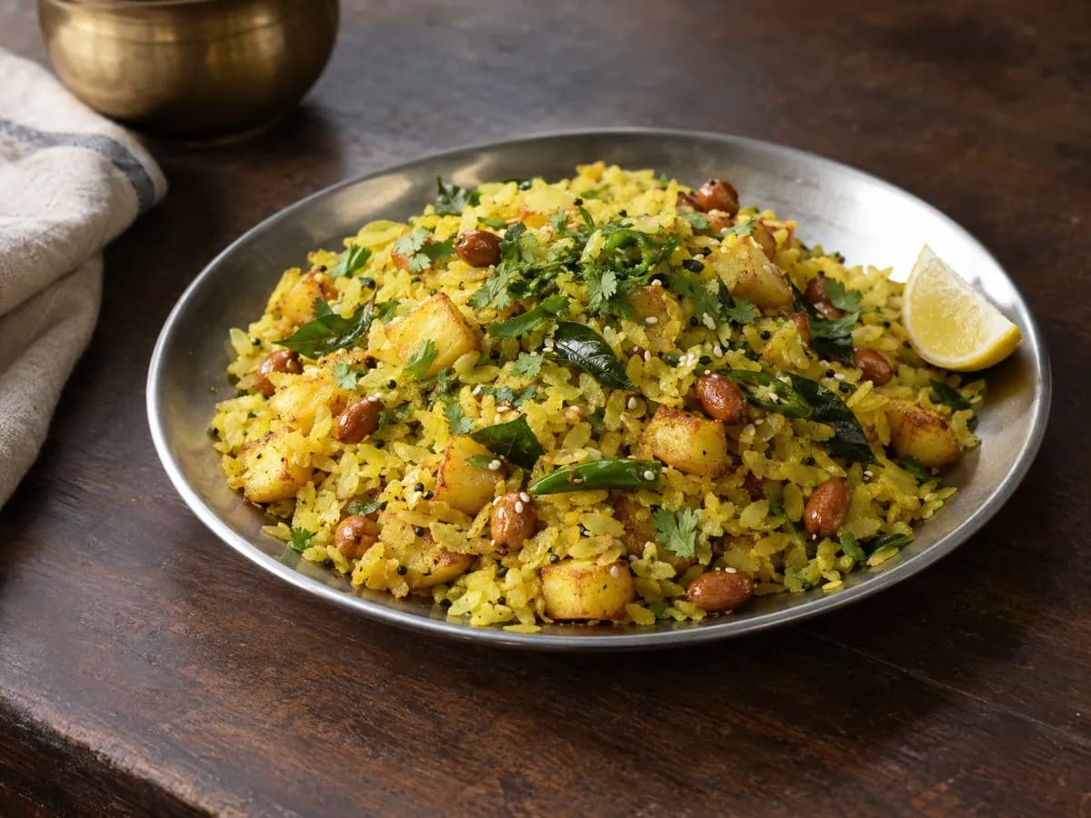 Batata poha (Gujarati style)