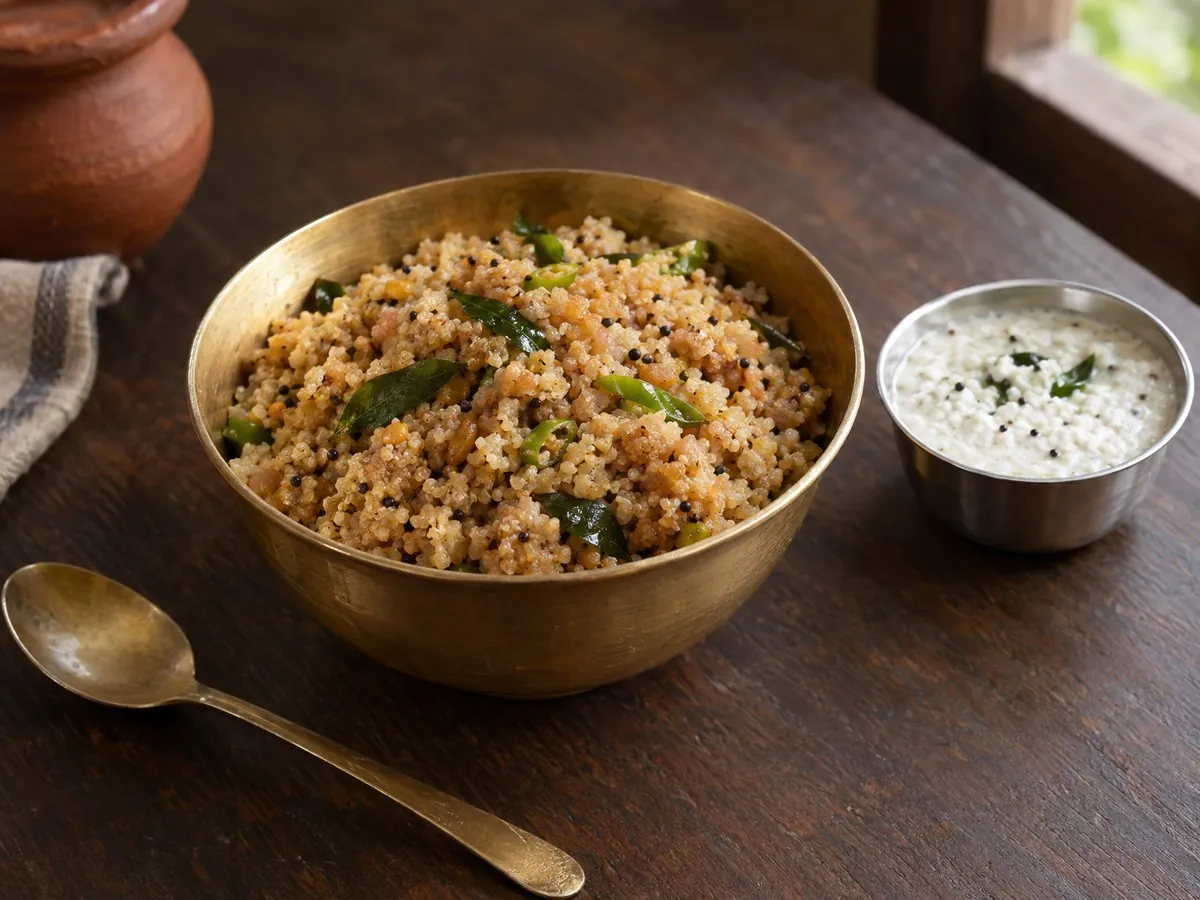 Brown rice upma