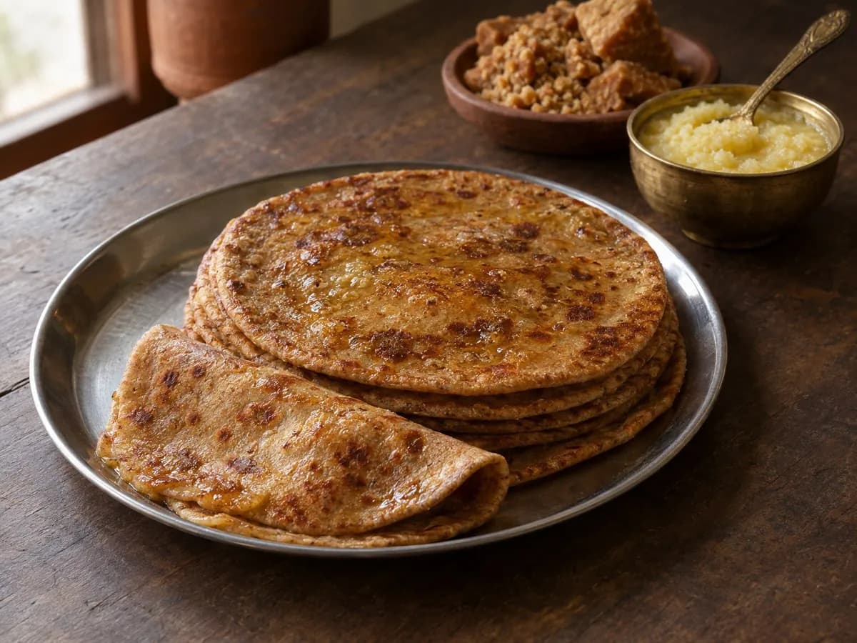 Gur roti (jaggery roti)