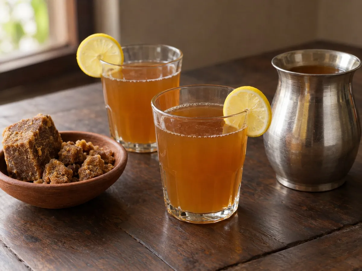 Jaggery water (gur ka pani)
