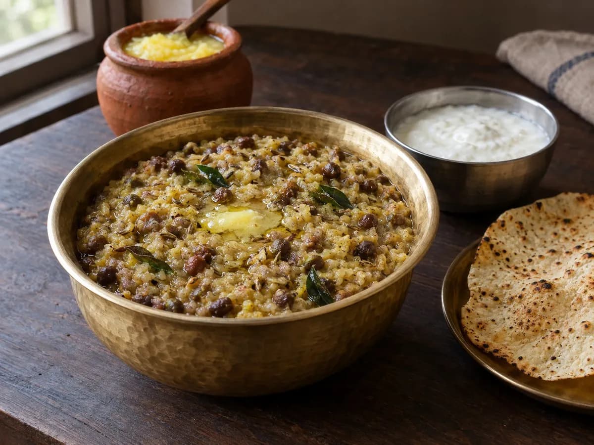 Kala chana khichdi