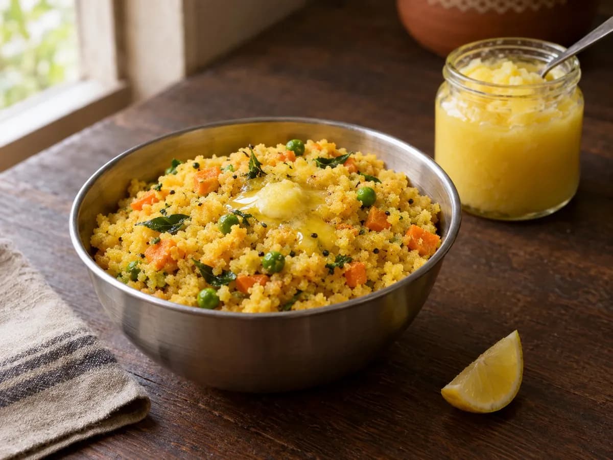 Makki upma (maize upma)