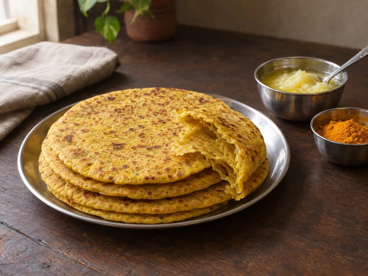 Turmeric roti (haldi roti)