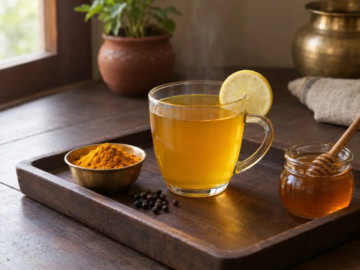 Turmeric tea (haldi chai)